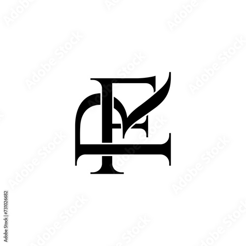 rf lettering initial monogram logo design