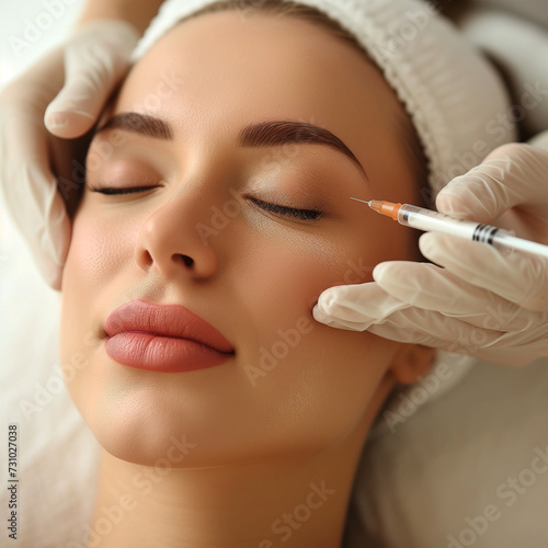 Woman undergoing Botox procedures