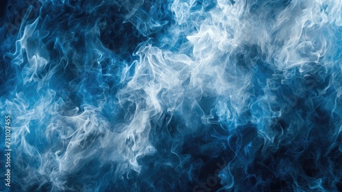 Blue and white fire painted texture, abstract blue fire and smoke background design