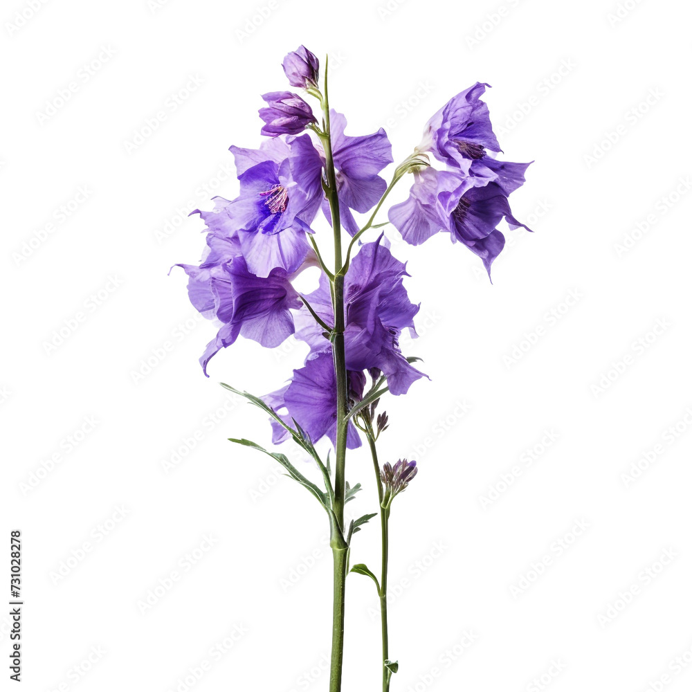 Larkspur isolated on transparent background