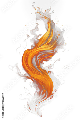 High-Resolution Realistic Fire Flame Isolated on Transparent Background - Stock Image