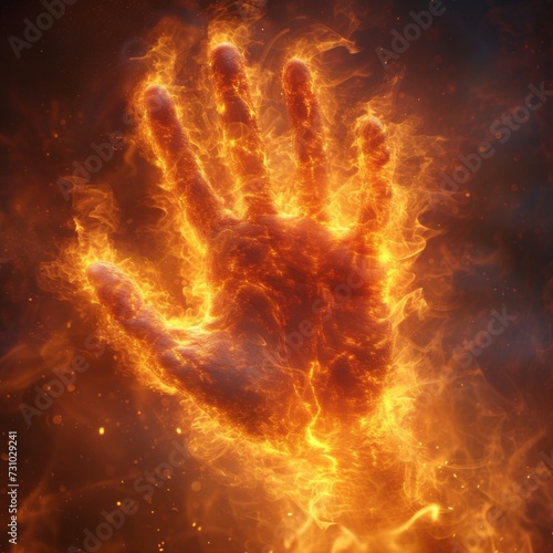 Burning Palm