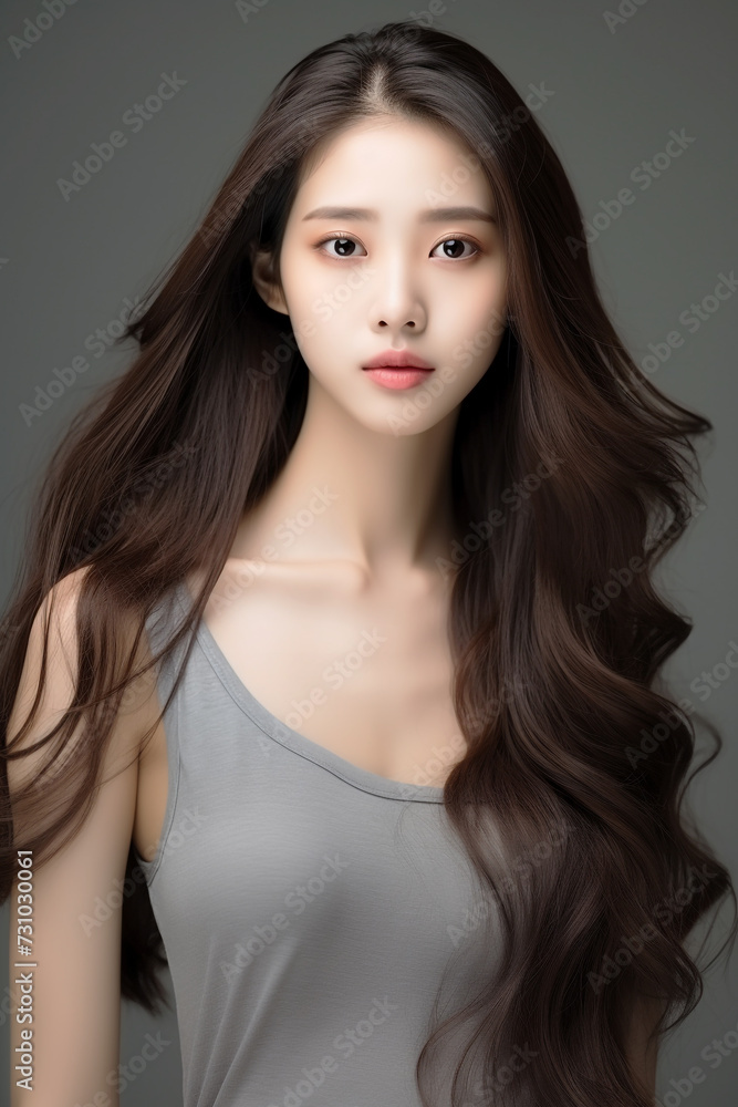 Young Beautiful Model Girl Wearing a Simple Dress, Pretty Model Girl, Cute, Innocent, and Attractive Looks, Generative AI. Young Beautiful Model Girl Wearing a Simple Dress, Pretty Model Girl, Cute, Innocent, and Attractive Looks, Generative AI.
