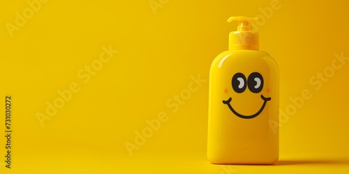 a bottle of hygienic soap or shampoo for children