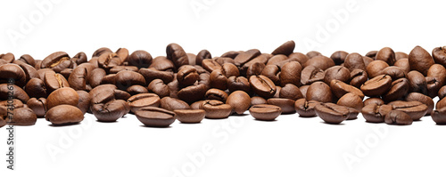 Coffee Beans Scattered on Transparent Background - High Quality PNG Image