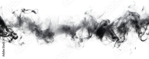 Mysterious Black Smoke Haze Frame - Transparent Background PNG