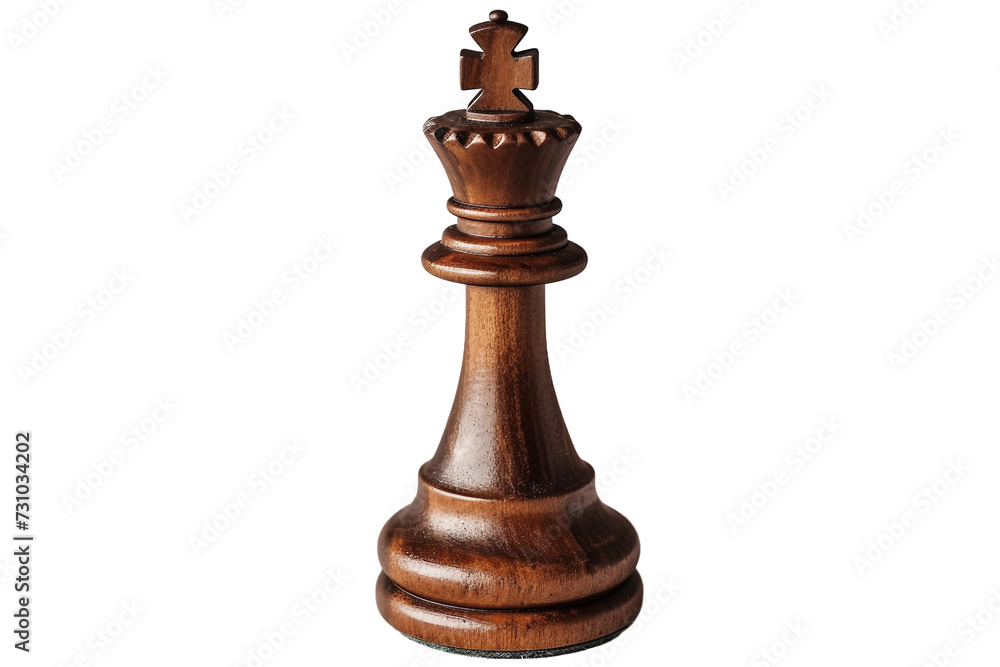 King Chess Piece on Transparent Background