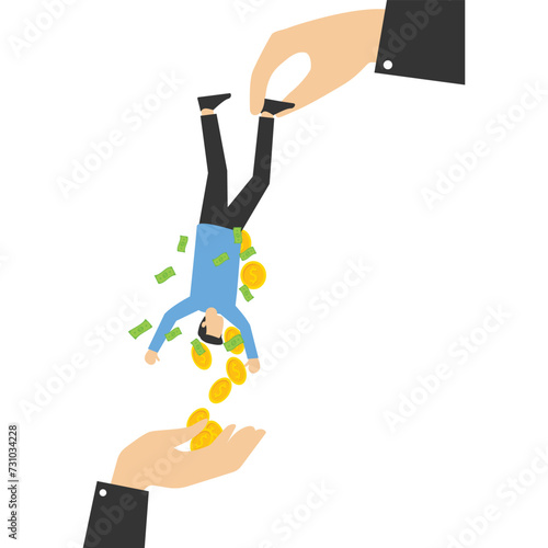 Raise taxes, governments increase taxes or steal money from people, unethical people overcharge bills, interest to pay them off, greedy businessmen make little people tremble to get all their money.