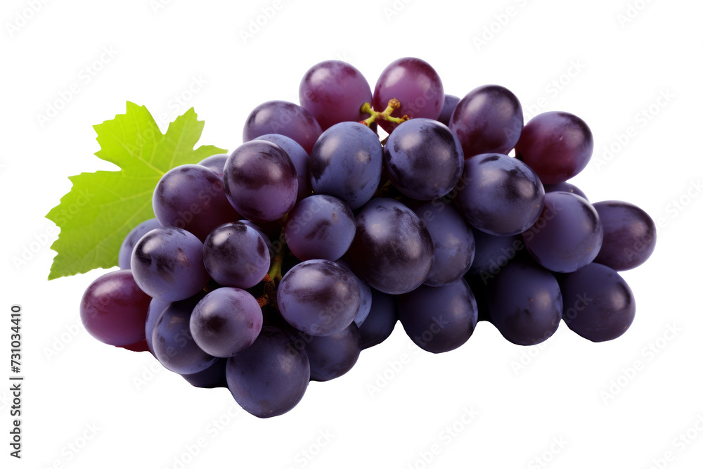 Fototapeta premium Fresh Grape Clusters Isolated - High-Resolution PNG with Transparent Background