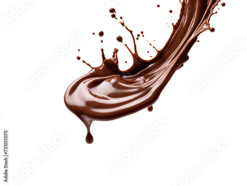 Seamless Chocolate Pour and Drip Effect - Transparent Background PNG