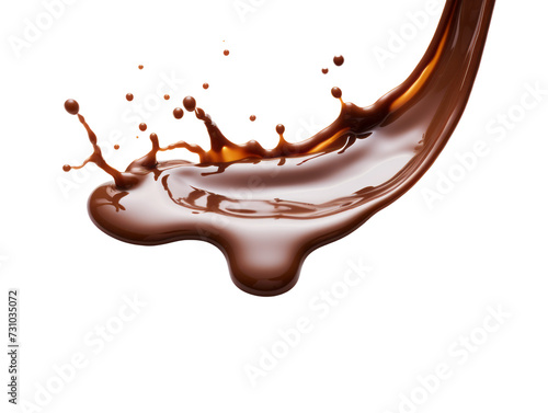 Delicious Liquid Chocolate Drizzle on Transparent Background - High Quality PNG