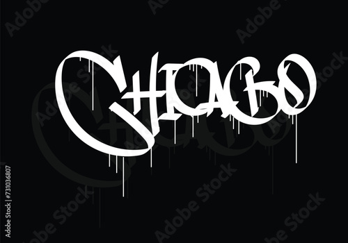 CHICAGO city graffiti tag style