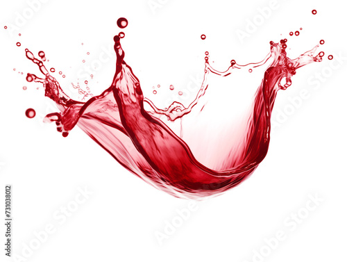 Dynamic Red Wine Splash Isolated on Transparency - High-Quality PNG Image