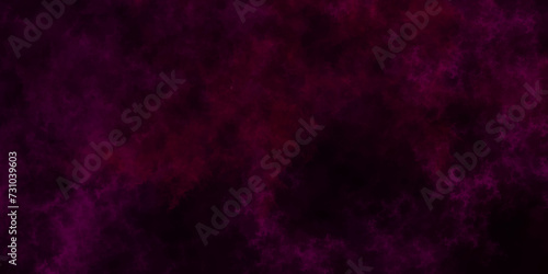 Abstract night sky space watercolor dark crimson red nebula universe background. Colorful acrylic watercolor grunge burgundy red and dark pink frost and lights in nebula and stars in space.