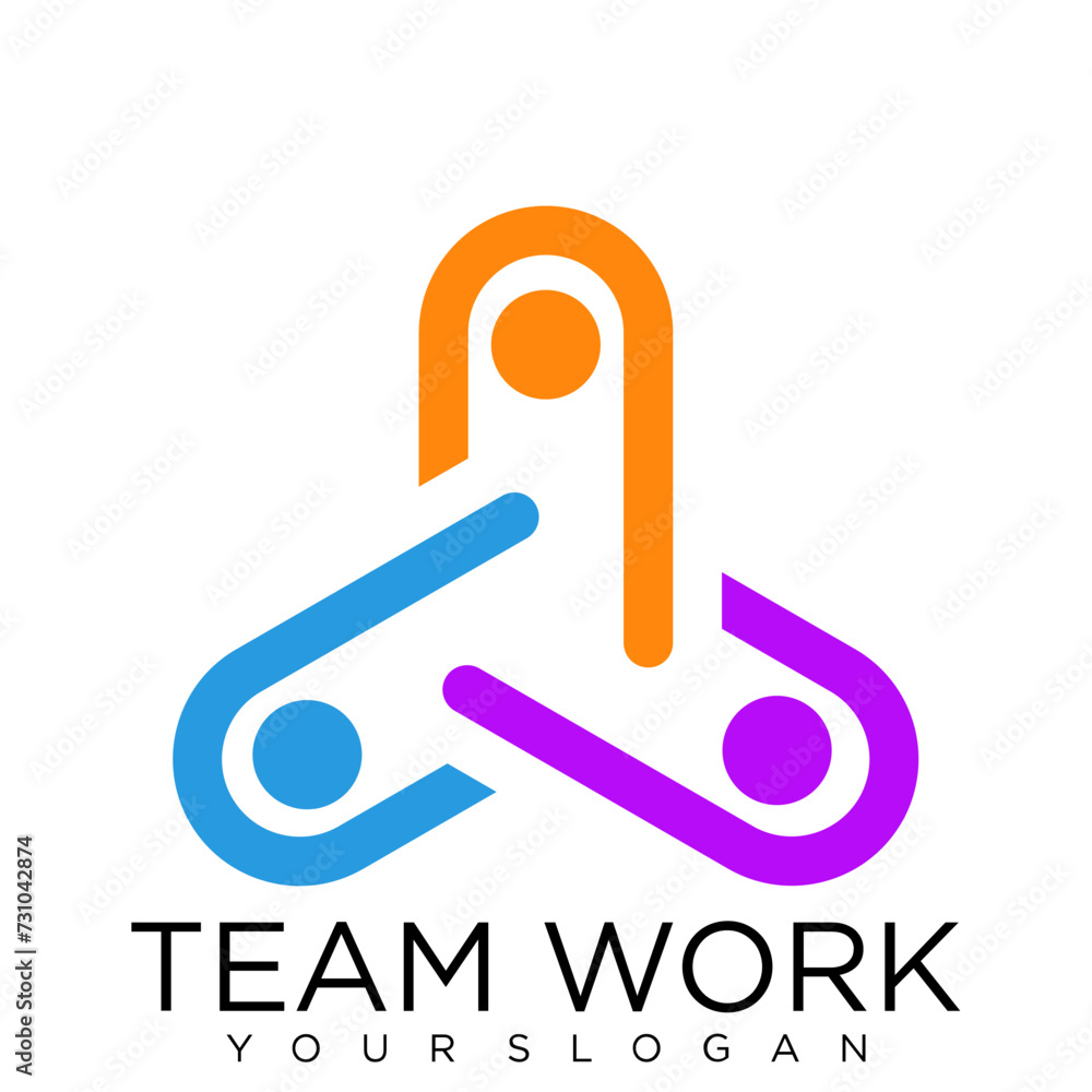 team work logo Collaboration. Concept of Teamwork and Great work logo design team work logo Collaboration. Concept of Teamwork and Great work logo design