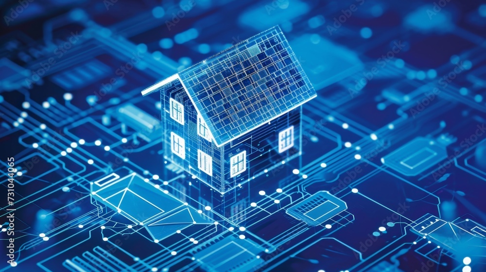 Obraz premium Smart home digital project concept