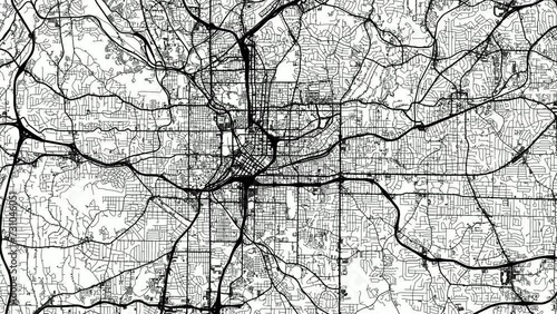 Zoom Out Road Map of Atlanta Georgia