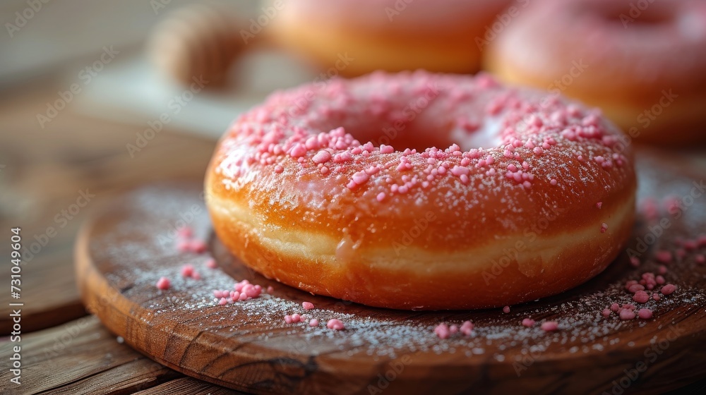 Donut macro Photo well decorated product photo Donut macro Photo well decorated product photo