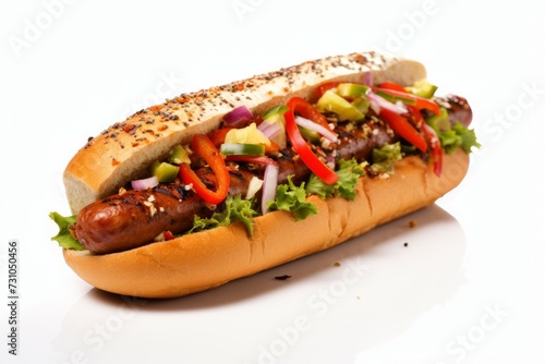 a sausage sandwich illustration