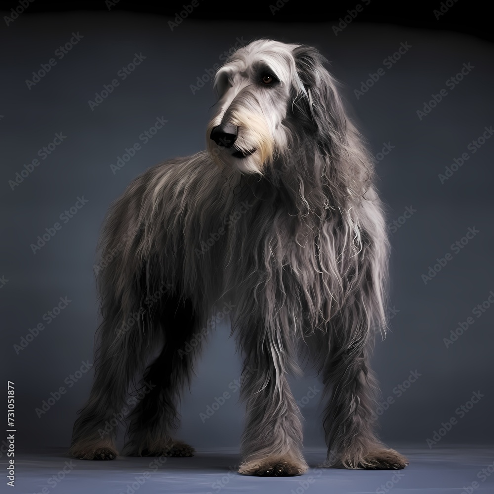 Majestic Grey Irish Wolfhound
