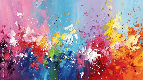 Beautiful close up colorful brushstrokes oil painted abstract background. copy space, wallpaper, presentation, mockup.