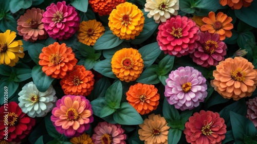 a close up of a bunch of flowers with leaves on the side of the flowers and leaves on the other side of the flowers. © Nadia