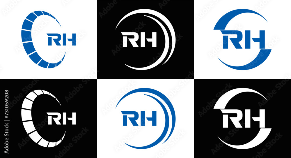 RH logo. RH set , R H design. White RH letter. RH, R H letter logo design. Initial letter RH letter logo set, linked circle uppercase monogram logo. R H letter logo vector design.
RH logo. RH set , R H design. White RH letter. RH, R H letter logo design. Initial letter RH letter logo set, linked circle uppercase monogram logo. R H letter logo vector design.