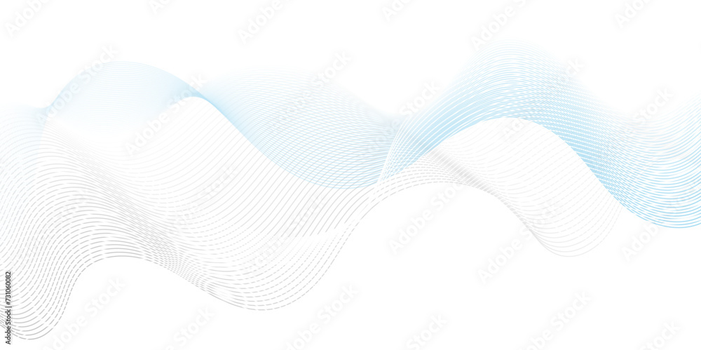 Abstract blue blend digital wave lines and technology background. Minimal carve wavy white and blue flowing wave lines and glowing moving lines. Futuristic technology and sound wave lines background.