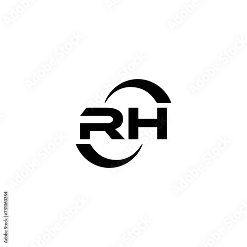 RH logo. RH set , R H design. White RH letter. RH, R H letter logo design. Initial letter RH letter logo set, linked circle uppercase monogram logo. R H letter logo vector design.	
