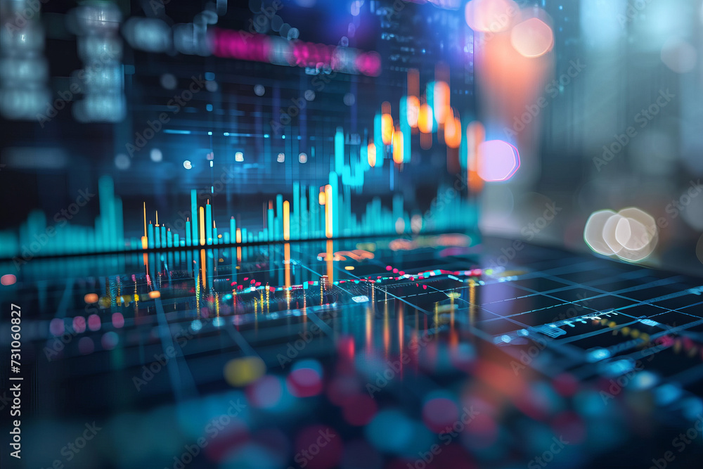 Stock quote chart on the broker's color screen. Stock quote chart on the broker's color screen.