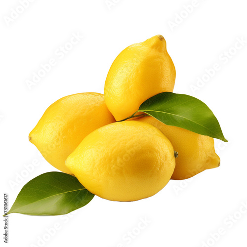 Lemons dried isolated on transparent background