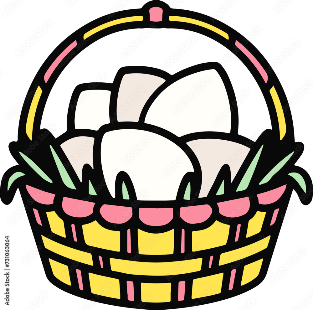Fototapeta premium easter egg basket