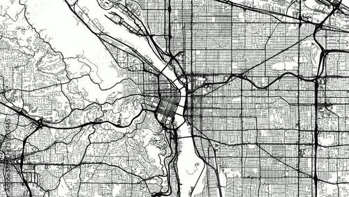 Zoom Out Road Map of Portland Oregon