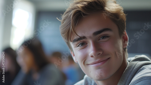Caucasian male student, you...