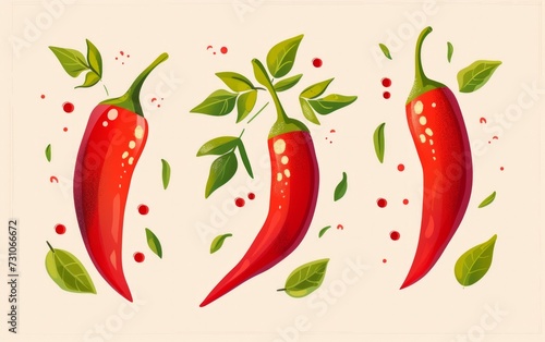 A flat-style illustration of a hot pepper captures its vibrant colors and distinct shape, adding a touch of spice to visual designs.