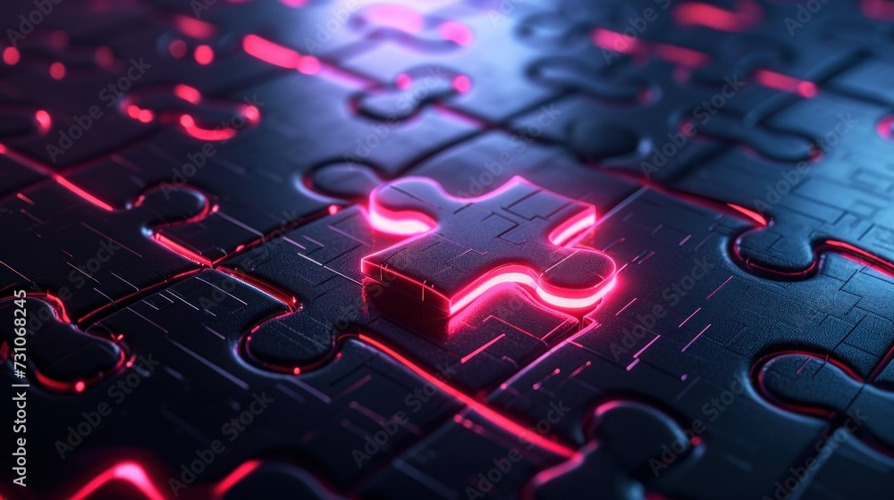 Puzzle Piece Not Fitting Symbolizing AI Bias and Exclusion Stock Photo