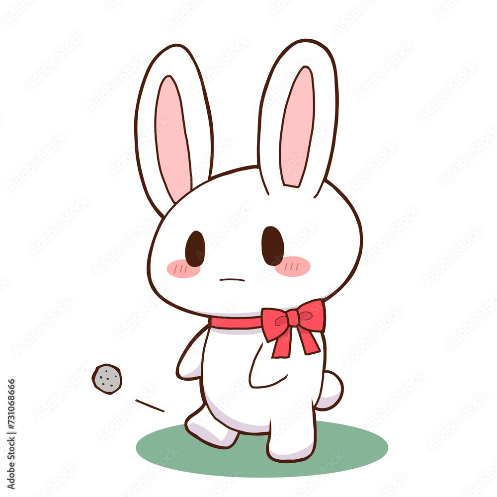 Obraz premium 落ち込むウサギ