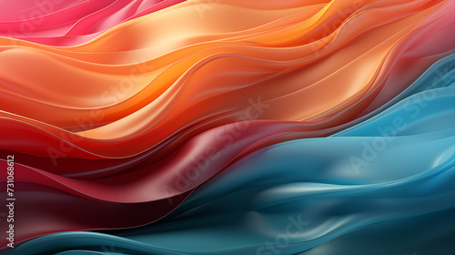 Background Colorful red tone gradient rainbow overlay abstract background bright creative, waves of fabric, template luxurious cloth festivals,Glossy smooth texture, flowing, curve lines wallpaper