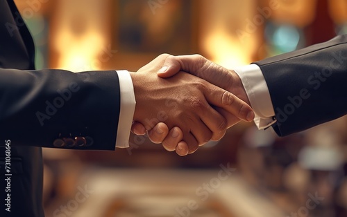 Professional business handshake