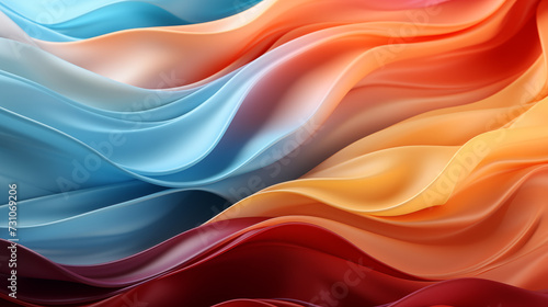 Background Colorful red tone gradient rainbow overlay abstract background bright creative, waves of fabric, template luxurious cloth festivals,Glossy smooth texture, flowing, curve lines wallpaper