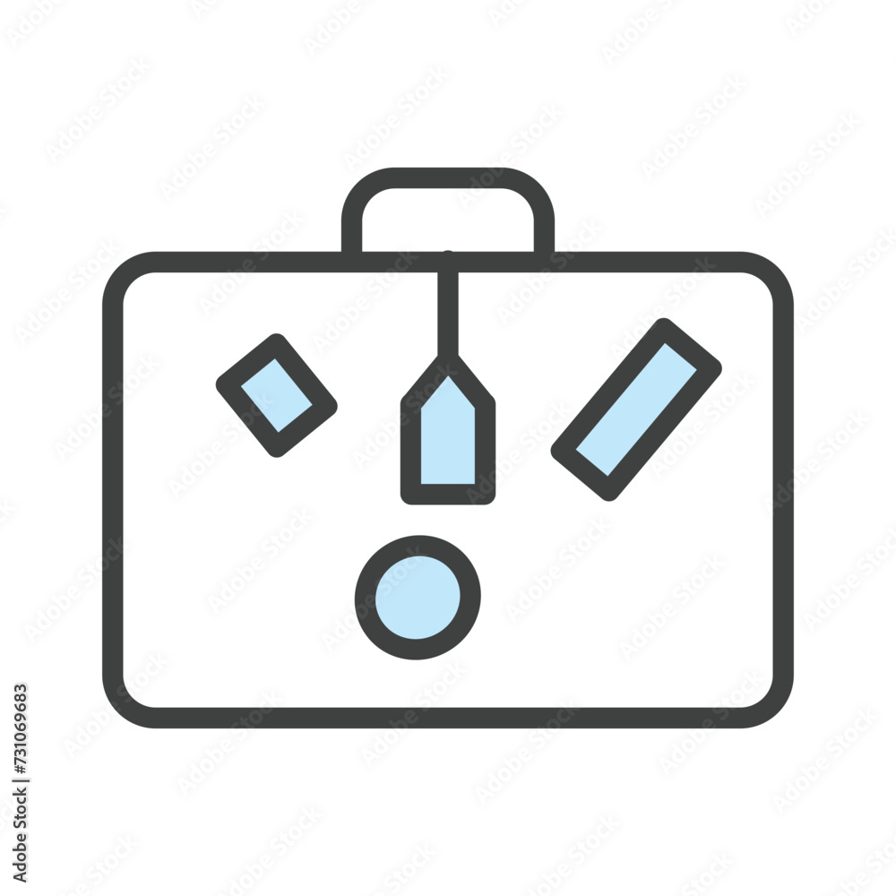 Luggage icon vector design template Luggage icon vector design template