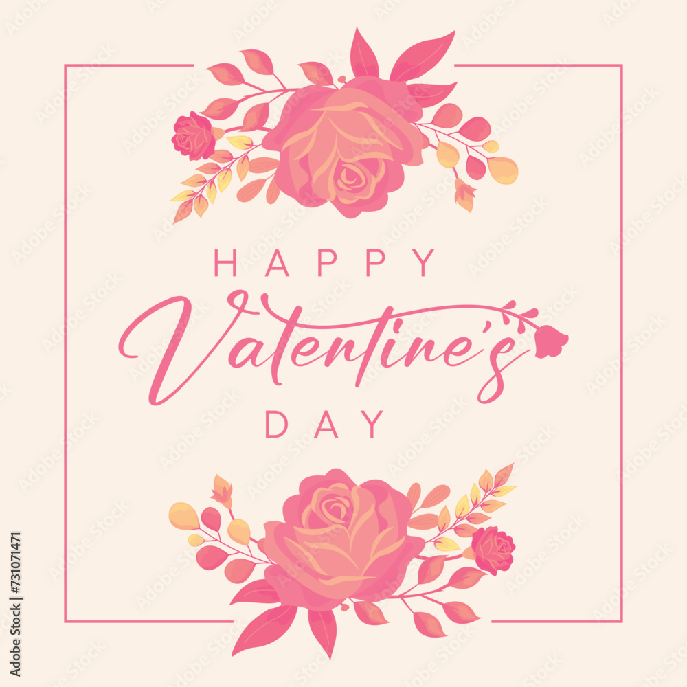 Happy Valentines Day greeting card. Calligraphic design for print cards, banner, poster Hand drawn text lettering for Valentines Day with hearts shape Vector illustration