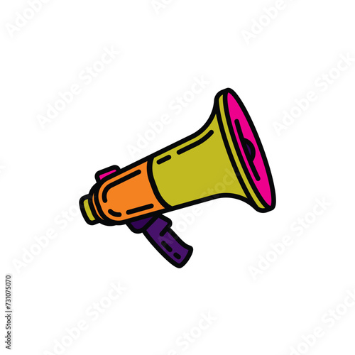 Original vector illustration. The contour icon of the speaker. A design element.