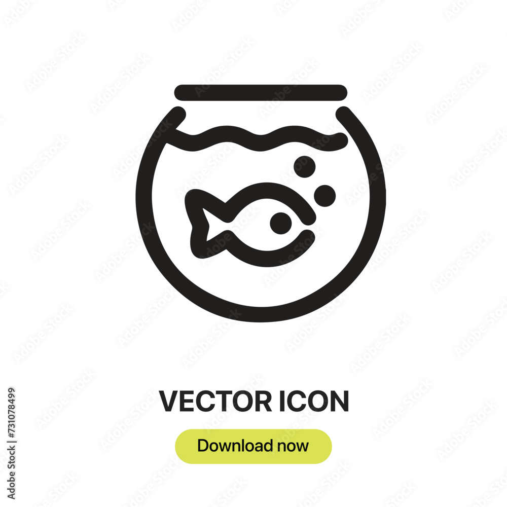 Aquarium icon vector. Linear-style sign for mobile concept and web design. Aquarium symbol illustration. Pixel vector graphics - Vector. Aquarium icon vector. Linear-style sign for mobile concept and web design. Aquarium symbol illustration. Pixel vector graphics - Vector.