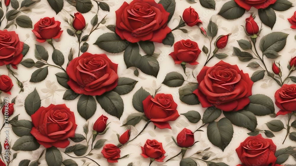 red roses  pattern