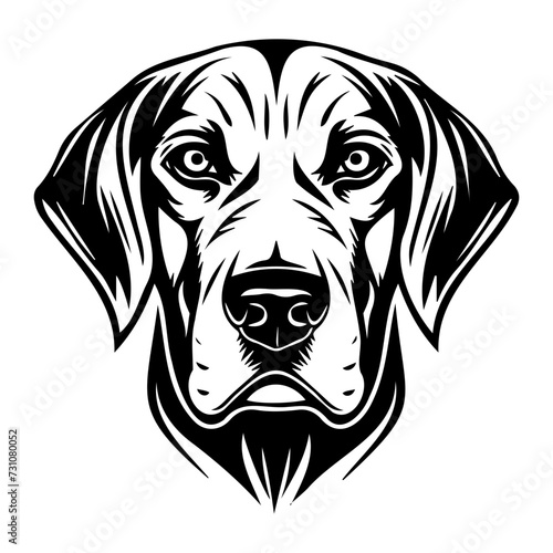 American Foxhound dog black silhouette logo svg vector, American Foxhound icon illustration.