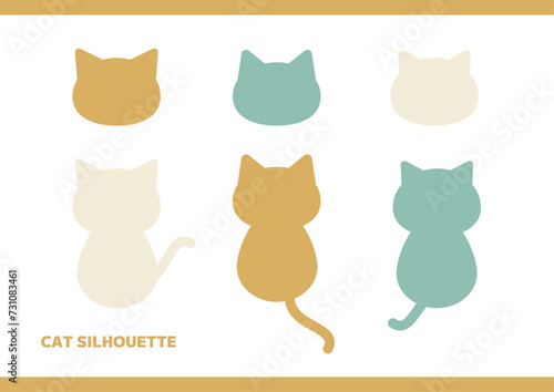 猫のシルエット素材
