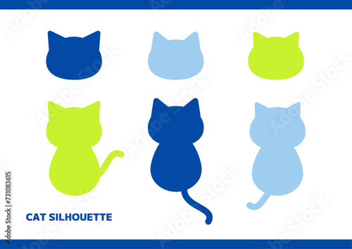 猫のシルエット素材