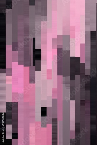 Olive pixel pattern artwork  light magenta and dark gray  grid