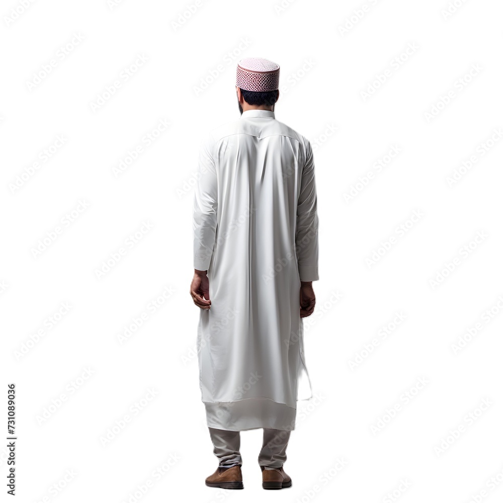 Young Muslim Man Walking in Architectural Visualizations Young Muslim Man Walking in Architectural Visualizations